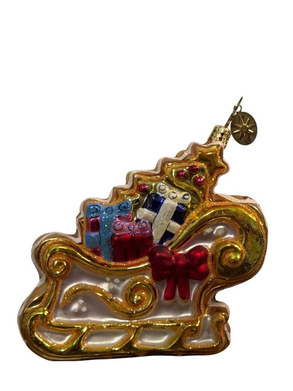 Vintage Christopher Radko Icing Through The Snow Sleigh 2000